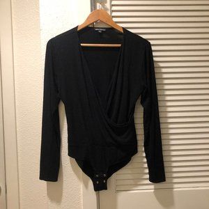 Black J. Crew Wrap Bodysuit